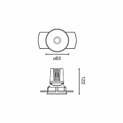 Встраиваемый светильник DEEP60 R SMARCO черный 60° 4000K CRI95
