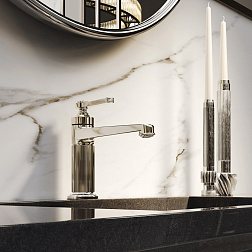 Gessi Venti20, смеситель для раковины, без донного клапана, цвет никель PVD