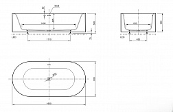 Knief Moon, ванна отдельностоящая с Led подсветкой 190х90хh50 см, K.Stone, цвет белый матовый