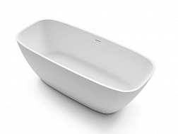 Treesse Brio, ванна отдельностоящая 170х72хh55 см, Solid Surface, цвет белый матовый
