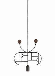 Подвесной светильник Wooden Dots WD08 графит-орех