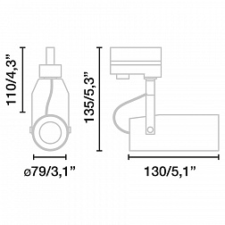 Трековый светильник NANO Sigma черный LED 15,5W 3000K 56є TRIAC