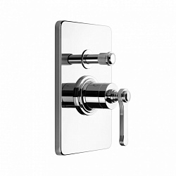 Gessi Venti20, наружная часть встраиваемого смесителя для душа на 2 выхода, цвет хром