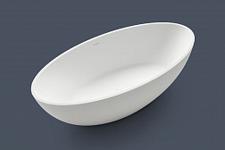 Treesse Carezza, ванна отдельностоящая 170х80хh52 см, Solid Surface, цвет белый матовый