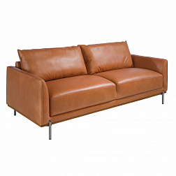 Диван 3-х местный 6130/5607-3P-M2851 кожаный с ножками из стали