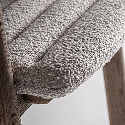 Обеденный стул Vical Jacquard 35773, 62х61хh80 см, бежевая ткань, ножки из массива вяза, цвет коричневый