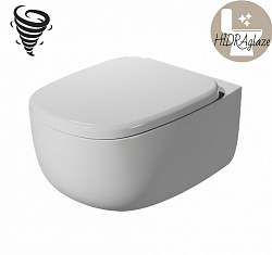 Унитаз Hidra Bounce BNWR20SET/001, подвесной 36.5x53 см с сиденьем, +Plus, HIDRAglaze, белый глянцевый