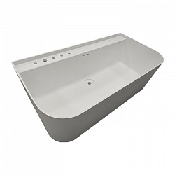 Laufen Sonar, ванна пристенная 160х81.5хh53.5 см, с 5-ю отверстиями, Sentec, 
цвет белый матовый