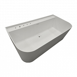 Laufen Sonar, ванна пристенная 160х81.5хh53.5 см, с 5-ю отверстиями, Sentec, 
цвет белый матовый
