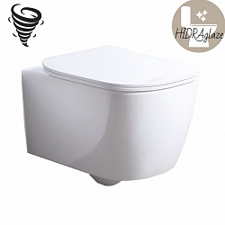 Унитаз Hidra Faster FAWR30SET/001, подвесной 36.5x53 см с сиденьем, +Plus, HIDRAglaze, белый глянцевый