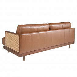 Диван 3-х местный 6177/KF8031-3P-M2731 из коричневой кожи