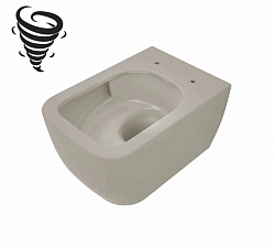 Scarabeo Teorema 2.0, подвесной безободковый унитаз 36х52 см (без сиденья), Twist Vortex, цвет Sand Bicolors