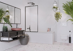 Radaway Idea PNJ II, шторка на ванну 100 см, 
стекло прозрачное EasyClean/Frame, профиль черный матовый