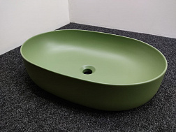 Раковина Kerasan Nolita 534311, накладная 60х40 см, зеленый матовый (verde matt)