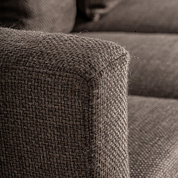 Диван Vical Carlton 36354, 269х89хh77 см, ножки из массива сосны, коричневый полиэстер