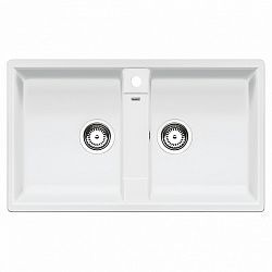 Blanco Zia 9, 516678, встраиваемая сверху кухонная мойка 86х50хh19 см, цвет белый матовый