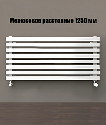 KZTO Quadrum 40H 1250-16, радиатор без термоклапана 133хh96.1 см, подкл. нижнее по краям, цвет черный шелк