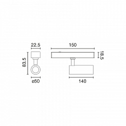 Трековый светильник NESO SLIM HOLE-10W 3000K 36 GRADOS черный