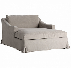 Кушетка Vical Arsac 37250, 130х172хh90 см, ножки из массива дерева, серый лен и хлопок