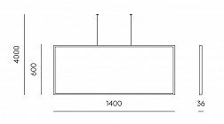 Aromas del Campo Frame, подвесной светильник 140х60 см, цвет бронза