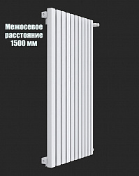 KZTO Quadrum 40V 1500-6, радиатор без термоклапана 36.1хh158 см, подключение боковое, цвет белый муар