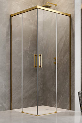 Radaway Idea KDD 70L, левая часть душевого угла 70 см, 
стекло прозрачное, профиль золото