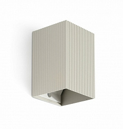 Faro Lune SQ 1L, настенный прямоугольный светильник 40536, с рифлениями, цвет серый