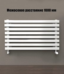 KZTO Quadrum 40H 1000-12, радиатор без термоклапана 108хh72.1 см, подкл. нижнее по краям, цвет белый муар