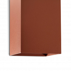 Faro Lune SQ 1L, настенный прямоугольный светильник 40533, цвет терракотовый