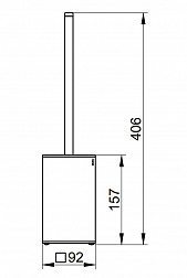 Keuco Edition 90 Square, напольный металлический ерш без крышки, цвет хром