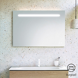 Burgbad Fiumo, зеркало 100х3хh70 см, с подсветкой, корпусная рама из алюминия