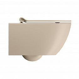 GSI Pura, подвесной безободковый унитаз 36х55 см (без сиденья), Swirlflush, Dualglaze, цвет Creta