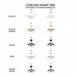 9496 Люстра потолочная-вентилятор COIN FAN MINI SMART