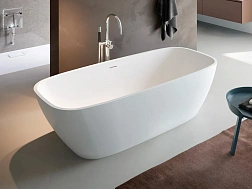 Treesse Brio, ванна отдельностоящая 170х72хh55 см, Solid Surface, цвет белый матовый