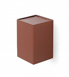 Faro Lune SQ 1L, настенный прямоугольный светильник 40533, цвет терракотовый