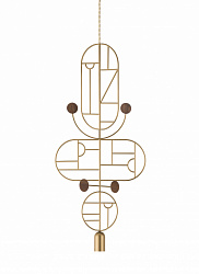 Подвесной светильник Wooden Dots WDS15 латунь-орех