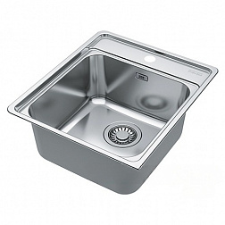 Franke Bell BCX 610–51TL, встраиваемая сверху кухонная мойка 51х51хh20 см, 
цвет полированная сталь