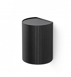 Faro Sole R 1L, настенный округлый светильник 40527, с рифлениями, цвет черный матовый