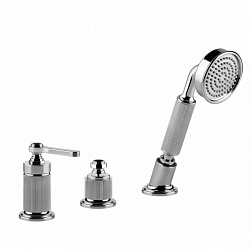 Gessi Venti20, смеситель на борт ванны, с набором для душа, цвет хром