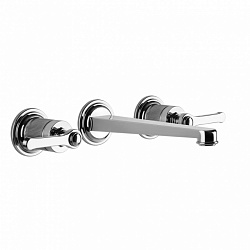 Gessi Venti20, смеситель для раковины из стены, излив 20.1 см, цвет хром