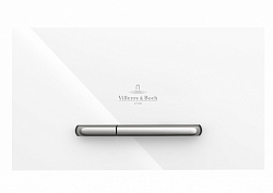 Клавиша смыва Villeroy&Boch ViConnect 922160RE, механическая, белый глянцевый/сталь