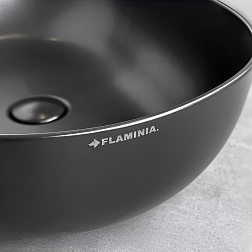 Раковина Flaminia App AP62ACAR, накладная 62х40 см, черный матовый (Carbone)