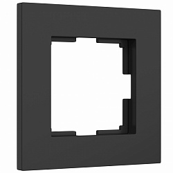 W0012908/ Рамка на 1 пост Slab (черный софт)