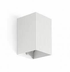Faro Lune SQ 1L, настенный прямоугольный светильник 40534, с рифлениями, цвет белый матовый