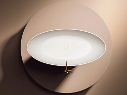 Treesse Carezza, ванна отдельностоящая 170х80хh52 см, Solid Surface, цвет белый матовый