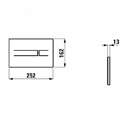 Laufen Lis AW3, панель смыва электронная, 2 режима, цвет черный глянцевый