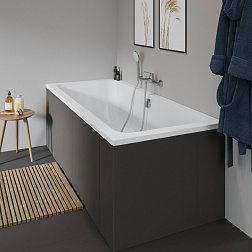 Duravit D-Code, ванна встраиваемая 180х80хh42 см, слив в центре, цвет белый глянцевый