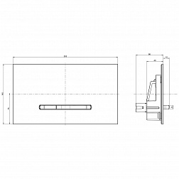 Клавиша смыва Villeroy&Boch ViConnect 92218068, механическая, белый глянцевый