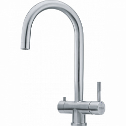 Franke Eos Clear Water, двухрычажный кухонный смеситель h40.1 см, фильтр для воды, цвет сталь