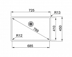 Franke Box BXX 210-68, встраиваемая (3 варианта) кухонная мойка 72.5х45хh20 см, цвет полированная сталь
